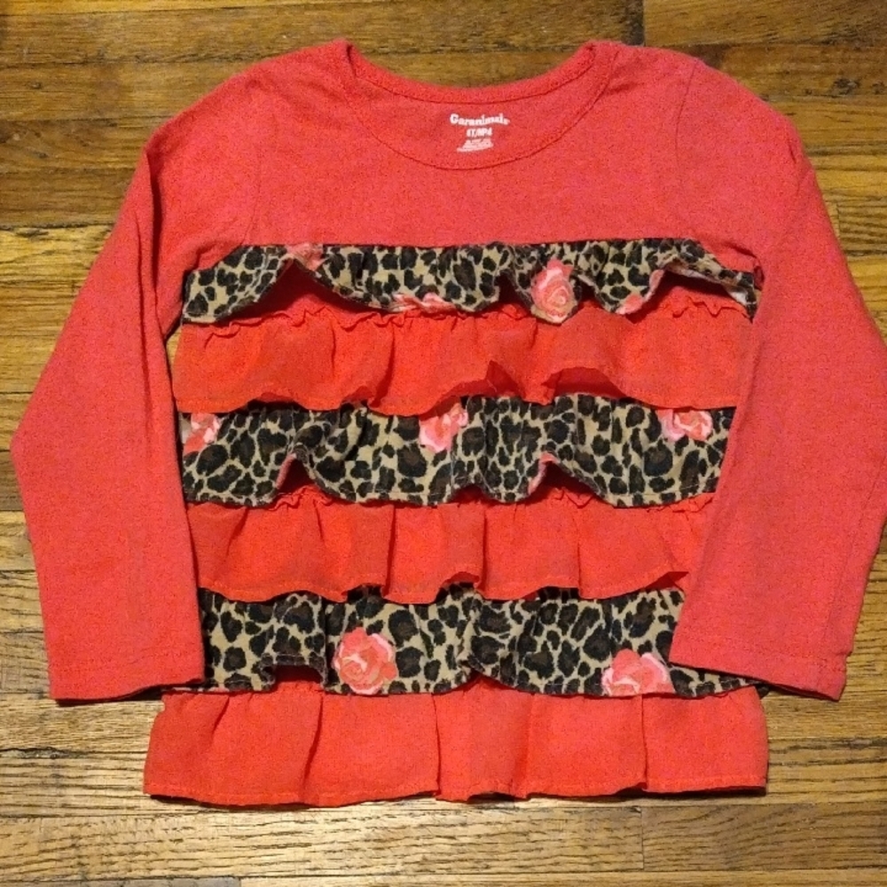 OshKosh B'gosh Pink and Brown Long Sleeve Tee